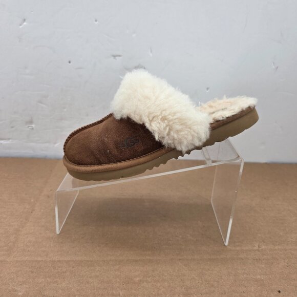 UGG Scuffette II Women's 6 Chestnut Brown Suede Sheepskin Slippers Mules Comfort - Picture 12 of 16